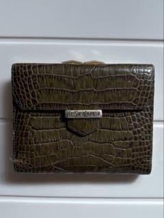 Yves Saint Laurent ミニ財布　クロコ　がま口のサムネイル