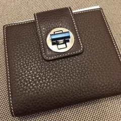[未使用］ティファニー 二つ折り財布 レザー ブラウンのサムネイル