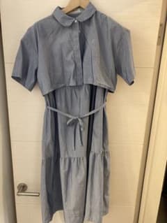【美品】160 pom ponette junior 半袖シャツワンピース Ｌのサムネイル