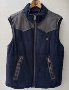 TRUE RELIGION ネイビー ベスト　Sサイズのサムネイル