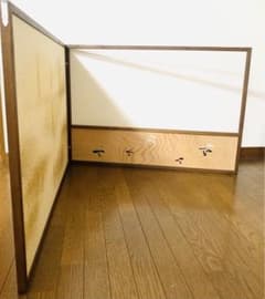 茶道具 屏風 風炉先 鵬雲斎好写 2尺 桑縁 松風 片透 風炉先屏風 紙箱