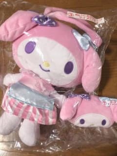マイメロディ　ぬいぐるみバッグ　ポーチ　セット売りのサムネイル