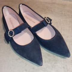 Pretty Ballerinas ネイビー フラットシューズサイズ39 - メルカリ