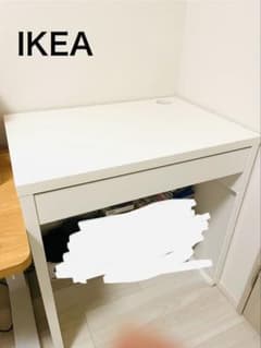 イケア ミッケ デスク ホワイト 73x50 cm 梱包たのめる便 送料込み