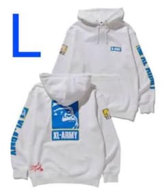 xlarge XL ARMY パーカー　ホワイト Lサイズのサムネイル