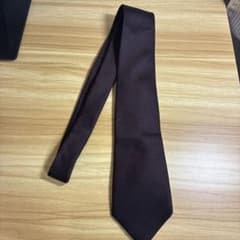 azabu tailor ネクタイ 無地 ダークブラウン系のサムネイル