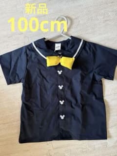 ミッキーマウス 刺繍入り ブラックシャツ キッズのサムネイル