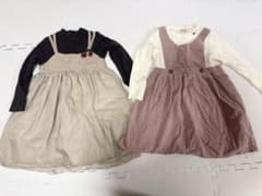 petit mainドッキングワンピース 2点セット 110cmのサムネイル