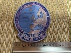 80s 当時物 USS NIMITZ BLUE NOSE 刺繍パッチ 米軍のサムネイル
