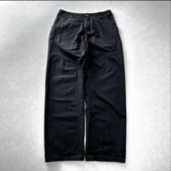 OAKLEY cotton wide pants 立体裁断 ロゴ刺繍 黒 M - メルカリ