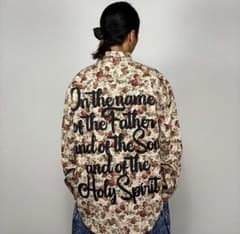 【新品】EXAMPLE フラワー 花柄 シャツ Lのサムネイル