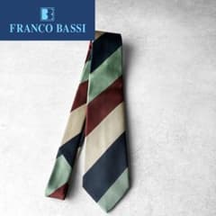 新作FRANCOBASSI フランコバッシ 定番ワイドストライプ新品ネクタイ