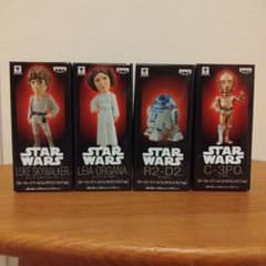 스타 워즈 피규어 4체 세트 루크 레이어 R2-D2 C-3PO