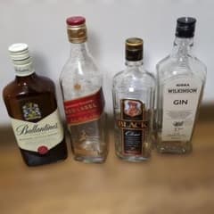 空き瓶 4本セット ウイスキー ジン - メルカリ