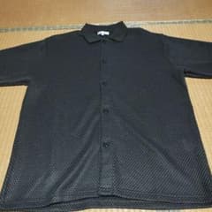 黒 メッシュ 半袖ポロシャツ　Ｌサイズのサムネイル