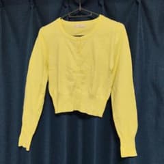 l'armoire de luxe 長袖 クルーネック カーディガン イエローのサムネイル