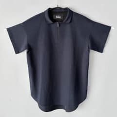 THE RERACS 鹿の子ポロシャツ リラクス 半袖Tシャツ 紺色ネイビー 