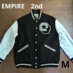 【レア商品】EMPIRE エンパイア 2nd スタジャン M 裏原系恵比寿系 EMPIRE エンパイア 80〜 90年代 USA製 袖革スタジャン ベースボール