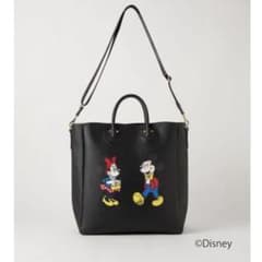 ヤングアンドオルセン ×ディズニー コラボ 2WAYトートブラック 美品のサムネイル