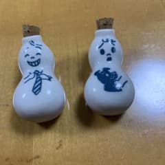 〖懐かし芸人グッズ〗東洋水産「波田陽区のおしゃべりキッチンタイマー」抽プレ当選品 崎陽軒ひょうちゃんオサム 原田治デザイングッズ レトロ醬油差し 2点