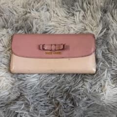 miu miu 長財布 バイカラー リボン - メルカリ