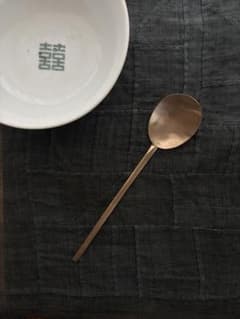 한국 골동품 황동 스칼라 숟가락 칼집 no.15