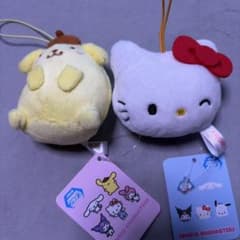 サンリオ ふんわりほっぺおすわり、フェイスマスコットポムポムプリン　キティセット