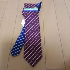 洗えるネクタイ PURE COTTON ボルドー ストライプのサムネイル