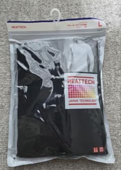 UNIQLO ヒートテック クルーネックT 九分袖 ブラック Lのサムネイル