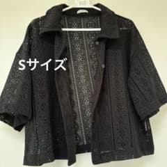 ハニーズ　コルザ　カーディガン　半袖　ブラック　黒　Sのサムネイル