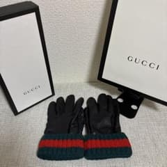 グッチ GUCCI シェリーライン ラムレザー 手袋 サイズ9 GUCCI グッチ 手袋 レザーグローブ 裏起毛 ミケーレ シェリーライン