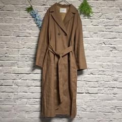 【超美品】SLOBE IENA リネン ベルト チェスターコート ダブルブレスト