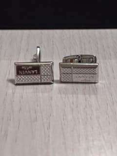 ランバン カフス Lanvin Cufflinks シルバー シンプル ロゴ - メルカリ