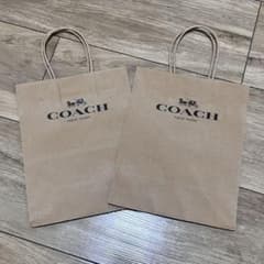 COACH ショッパー ショップ袋 紙袋 2枚セットのサムネイル