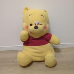 くまのプーさん　FukuFuku　もこふわジャンボぬいぐるみ　ハチさんといっしょ
