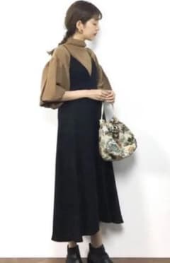 最終お値下げ♡スローブイエナ♡ワンピース　ブラック　微起毛のサムネイル