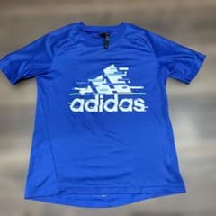 adidas アディダス Tシャツ 150cm 青のサムネイル