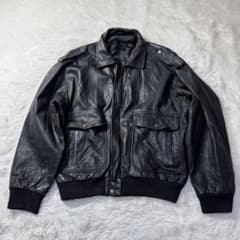 【90s】 A-2 ブラックレザー フライトジャケット XL 牛革 90s】 A-2 ブラックレザー フライトジャケット XL 牛革 - メルカリ