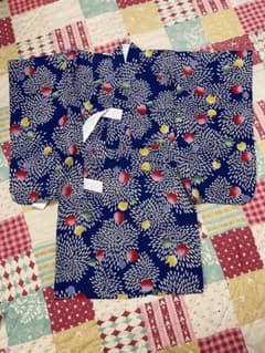 浴衣120くらい　日本製　レトロ柄のサムネイル