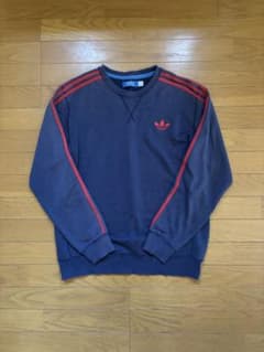 adidas ネイビー/レッド トレーナー M