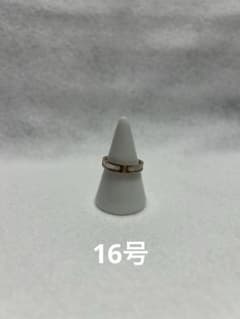ゴールドカラー リング ホワイトシェル調(ステンレス)16号のサムネイル