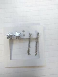 シルバーのイヤーカフ2個セットのサムネイル