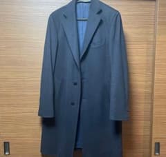 美品 鎌倉シャツ COLOMBO ウールカシミヤ チェスターコート ネイビー　M 鎌倉シャツ ウールカシミヤチェスターコートCOLOMBO ネイビーL - メルカリ