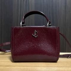 JIMMY CHOO⭐︎ ヴァレンヌ パテントレザー 2WAY バッグ ボルドーのサムネイル
