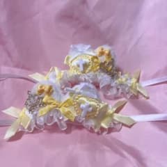 りょ26様専用 ぬい ヘッドドレス 黄色ねこ耳+うさ耳のサムネイル