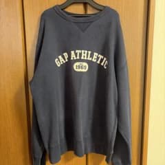 90s OLDGAP ヴィンテージスウェット 裏起毛 ネイビー　前Vのサムネイル