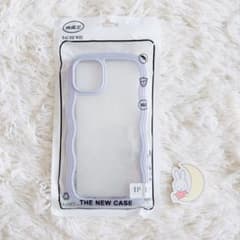 iPhone11 케이스 / 웨이브 디자인 / 퍼플 / 미피 짱 스티커 포함