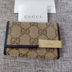 GUCCI グッチ GGキャンバス 6連キーケース ブラウン メンズ レディース