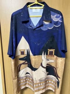 アロハシャツ エジプト神話柄アートプリント半袖シャツのサムネイル