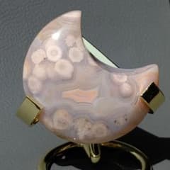 桜瑪瑙　月　握り石　天然石　マダガスカル産　自立可　ムーン　台座付き m97259584754_1.jpg?1775307692